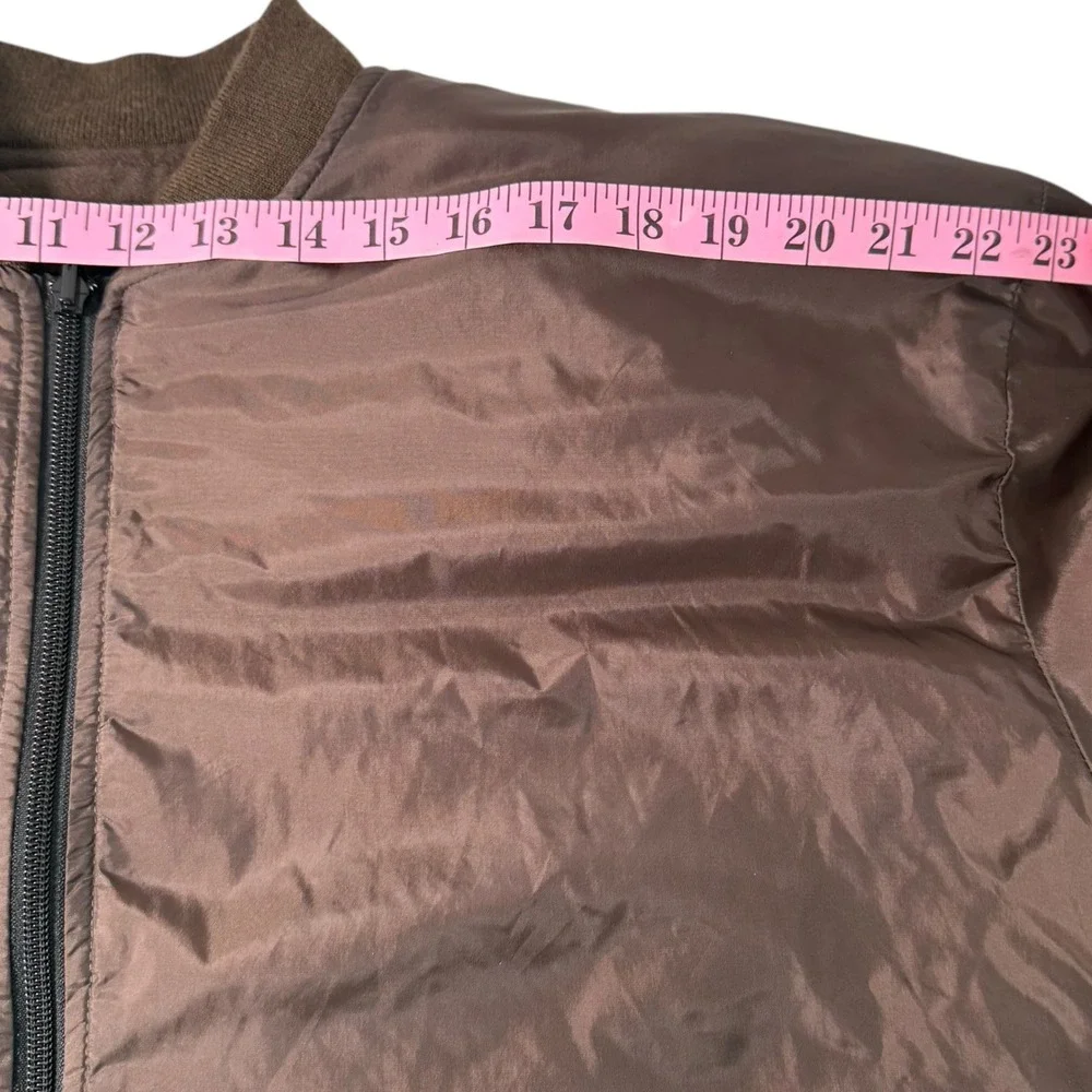 RedHead Mens Chocolate Brown Nylon Bomber Jacket L/G Insulated Pockets‎ Hunting